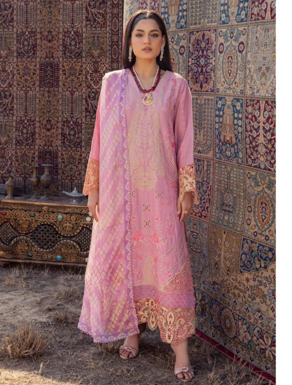 Adan Traditional Attire Unstitched Lawn 2025- Design 02 - Image 3